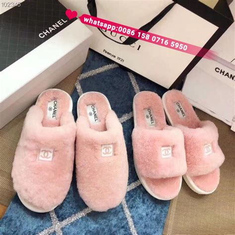 chanel fur clogs|Chanel slippers for women.